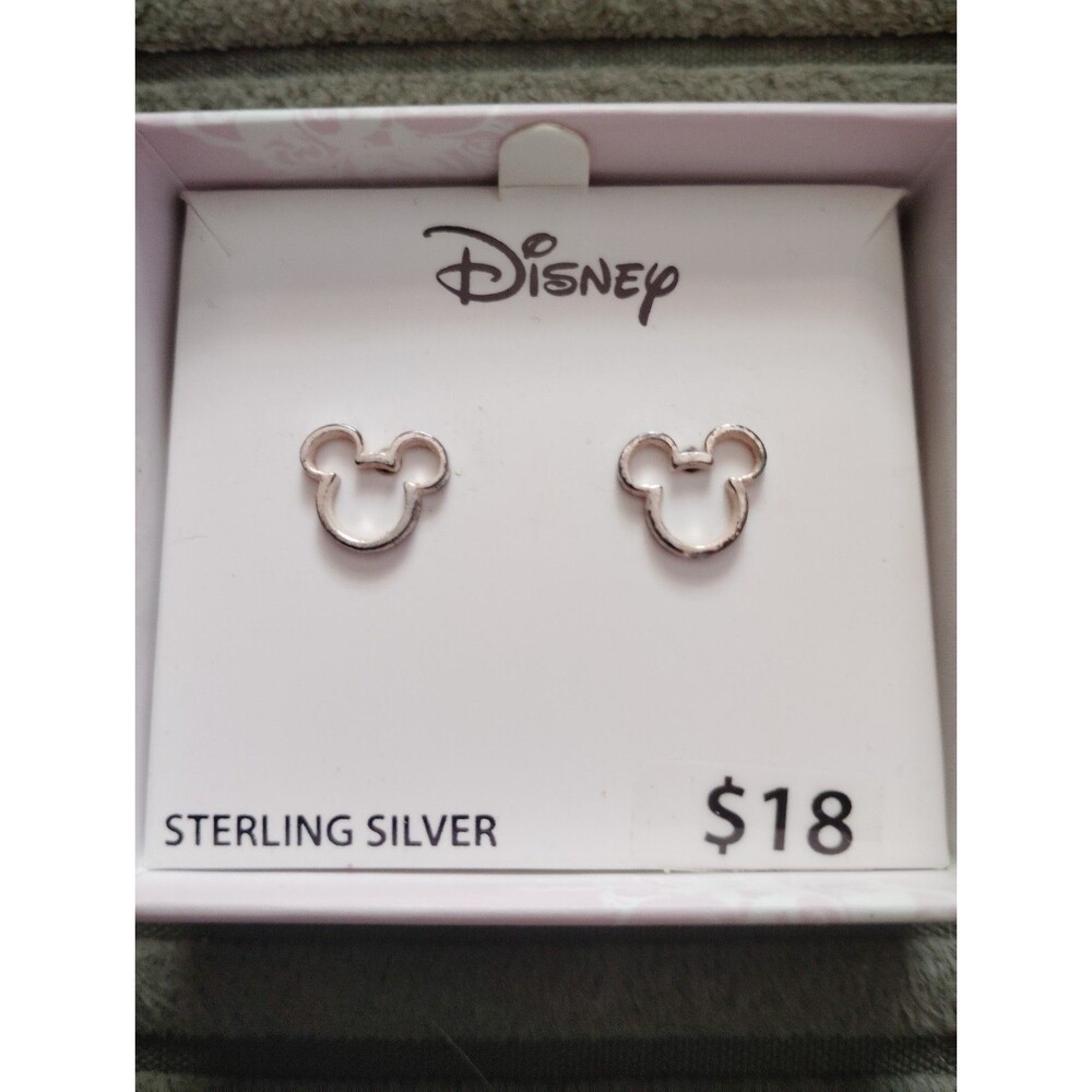 Disney Sterling Silver Mickey Mouse Stud Earrings